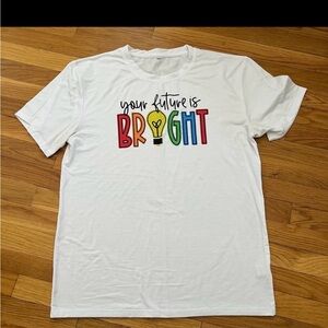 White Graphic Tee "Your Future is Bright"